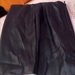 Black leather skirt